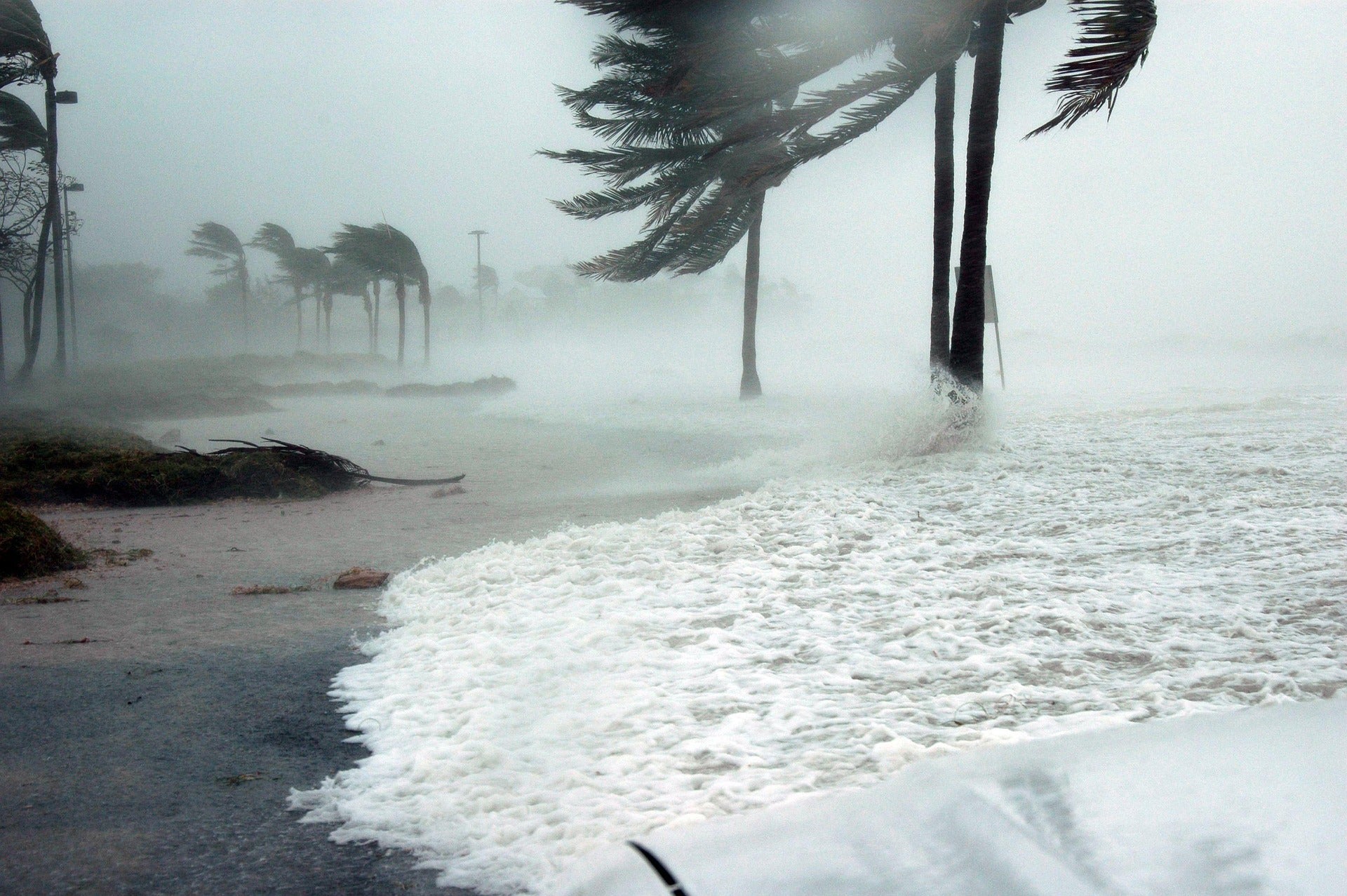 Flooding on a beach in Florida